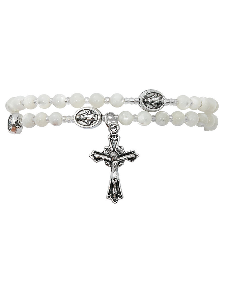 McVan Mother of Pearl Twistable Rosary Bracelet