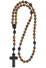 Sine Cera Tiger Eye and Jujube Wood Rosary 8mm