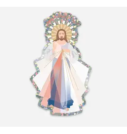 Be Still Prayer Space Divine Mercy Glitter Sticker | Be Still Prayer Space