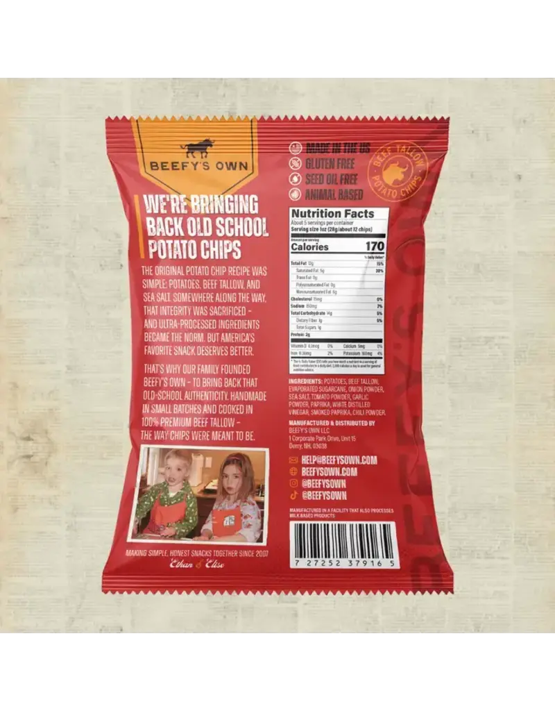 Beef Tallow Potato Chips - BBQ