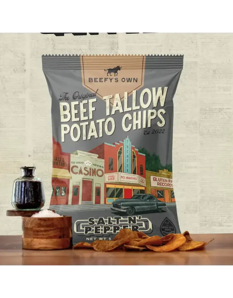 Beef Tallow Potato Chips -Salt N' Pepper
