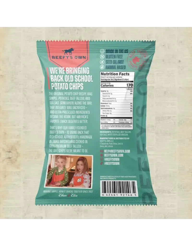 Beef Tallow Potato Chips - Salt N' Vinegar