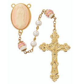 McVan 6mm Pearl Guadalupe Cameo Rosary