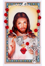 McVan Sacred Heart Auto Rosary with Prayer Card