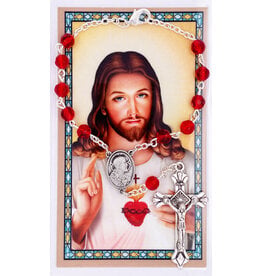 McVan Sacred Heart Auto Rosary with Prayer Card