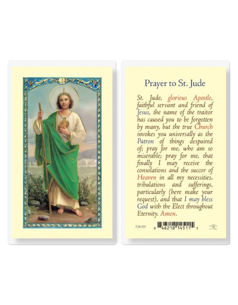 WJ Hirten Laminated Holy Card (S-Z)