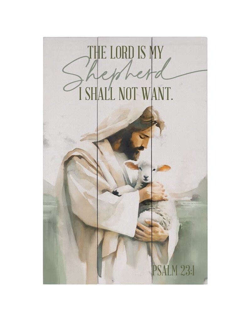 Sincere Surroundings The Lord Is My Shepherd, Rustic Pallet- (16" X 10.5")