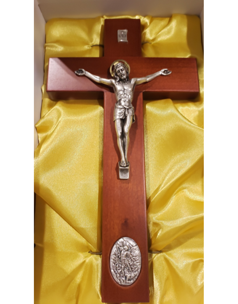 Lumen Mundi 9" Crucifix - Rose Finish with Michael Medal