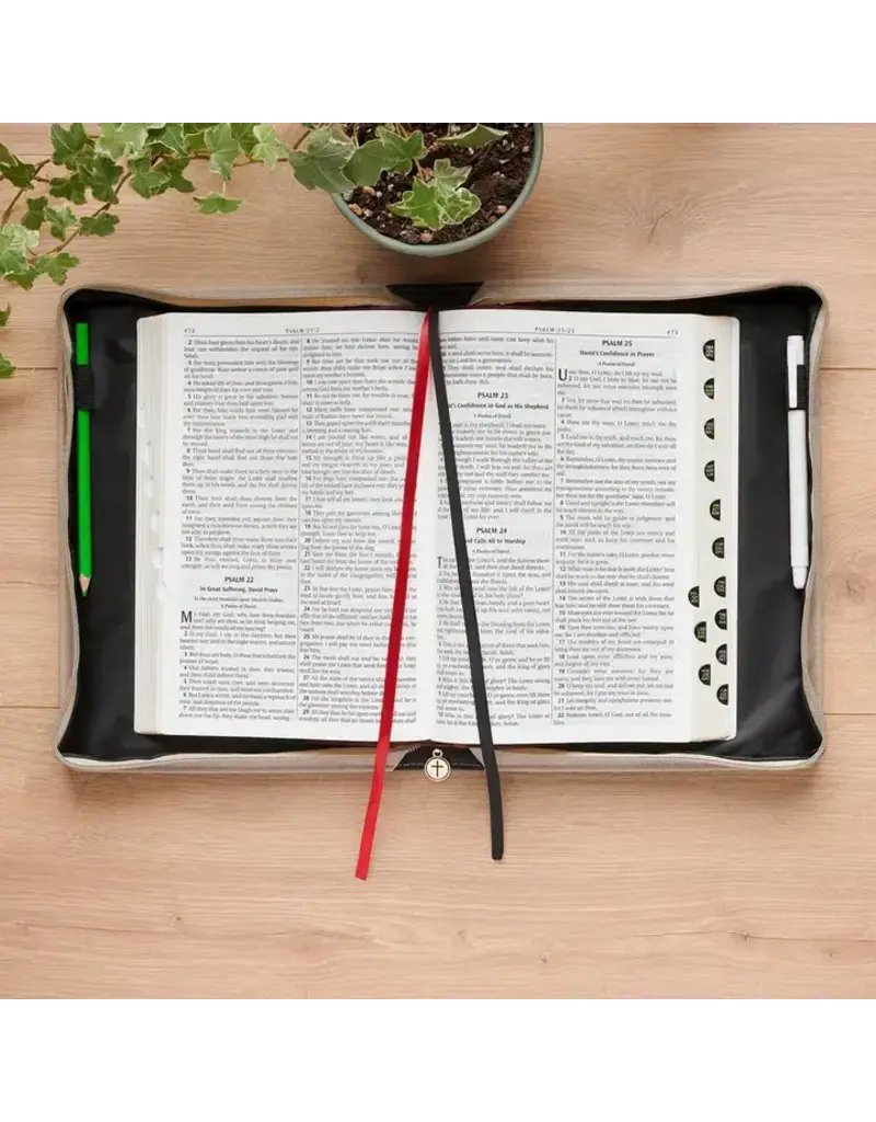 Christian Art Gifts Bible Cover Fashion Taupe My Grace Is Sufficient 2 Cor 12:9, large