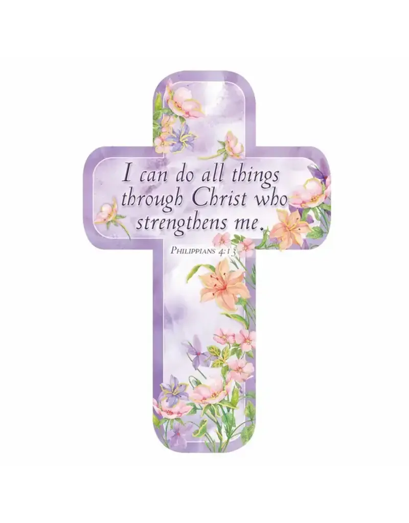 Christian Art Gifts I Can Do All Things Cross Bookmark- Philippians 4:13