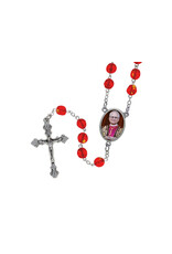 Wallace Brothers Manufacturing Pope Leo XIV Red Rosary