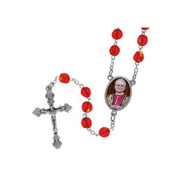 Wallace Brothers Manufacturing Pope Leo XIV Red Rosary