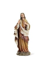 10.25"sacred heart jesus figure renaissance collection. 10.25"H 4.25"W 2.75"D