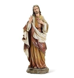 10.25"sacred heart jesus figure renaissance collection. 10.25"H 4.25"W 2.75"D