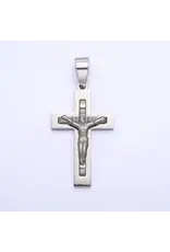 Aim Eternal Stainless Steel Crucifix Cross Pendant | Silver