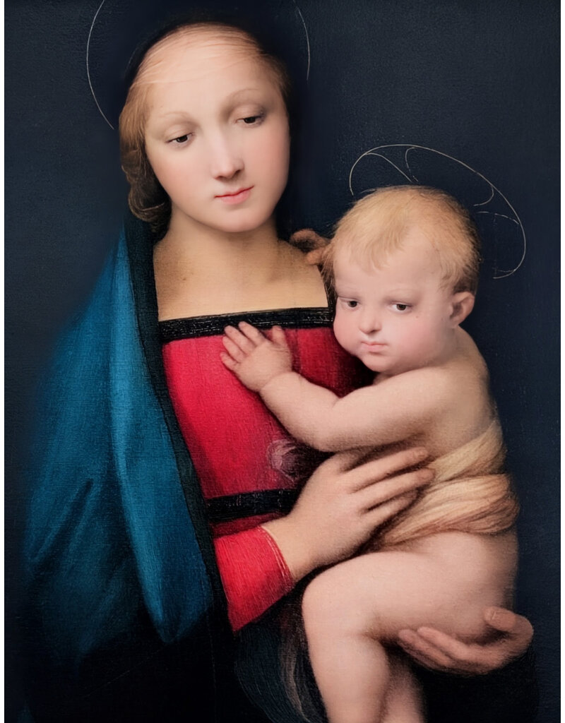 Raphael's Madonna del Granduca Canvas Transfer, Gold Framed , 30" x 36"