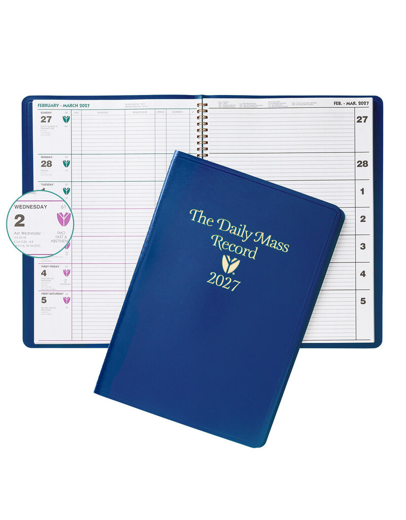 Daily Mass Record Book 2027
