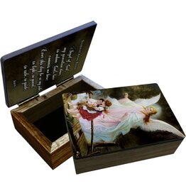 Catholic to the Max Guardian Angel on the Perilous Bridge Keepsake Box