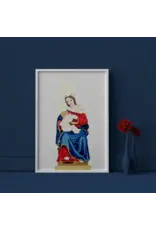 Be Still Prayer Space Illustration in Box Frame - Our Lady of La Leche, White Frame | Be Still Prayer Space