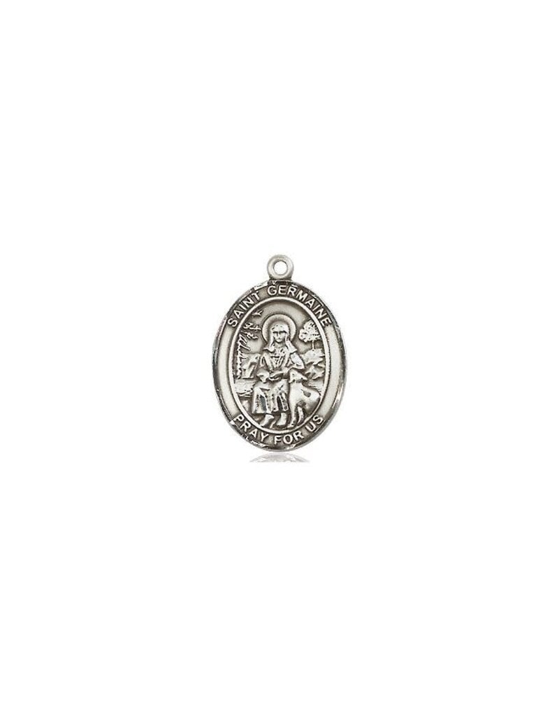Bliss Manufacturing Medium Pewter St. Germaine Oval Medal, No Chain