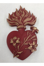 Be Still Prayer Space 3D Printed Chaste Heart  6.5" x 5" - Red | Be Still Prayer Space