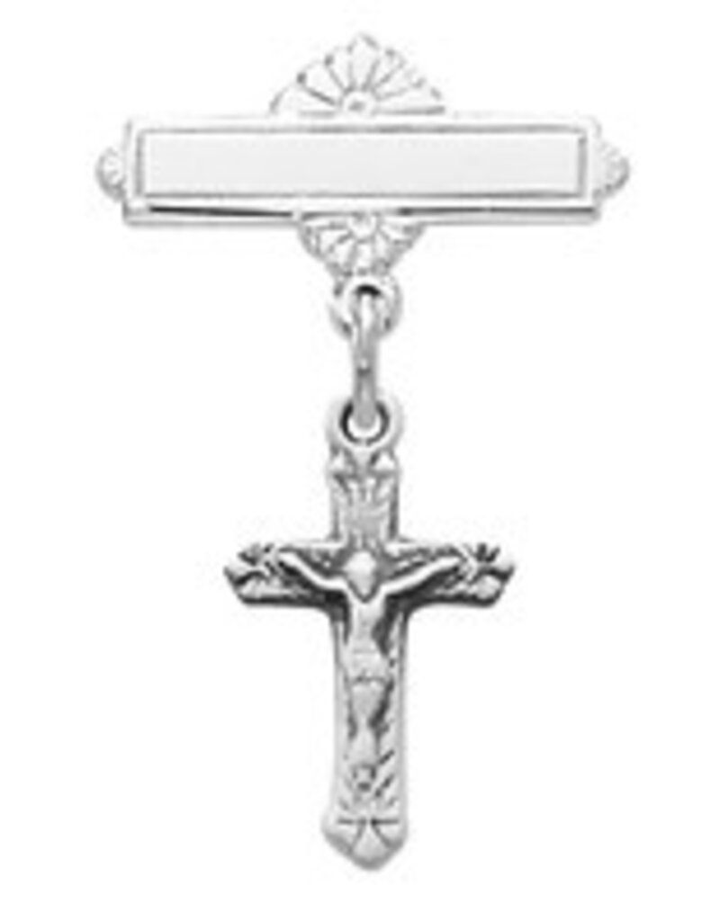 McVan Sterling Silver Crucifix Baby Pin