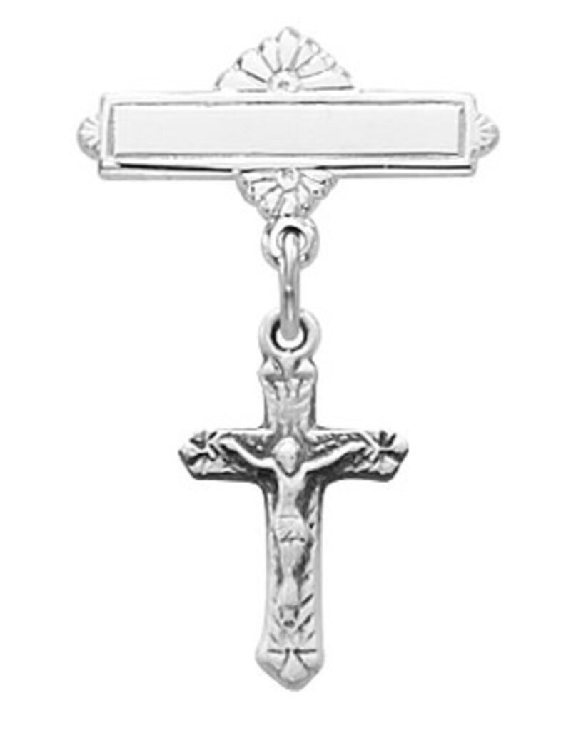 McVan Sterling Silver Crucifix Baby Pin