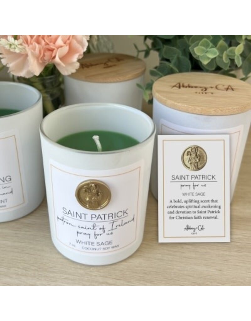 Cathedral Art St Patrick - White Sage Candle