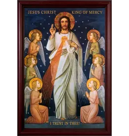 Nelson Fine Art and Gifts 8 x 12" King of Divine Mercy Cherry Framed Art