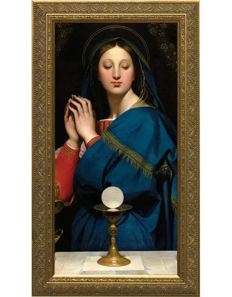 Nelson Fine Art and Gifts 8 x 16" Madonna of the Host - Gold Framed Art