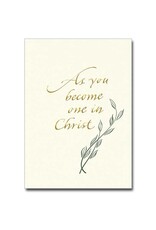 Altar + Home As You Become One in Christ Wedding Congratulations Card