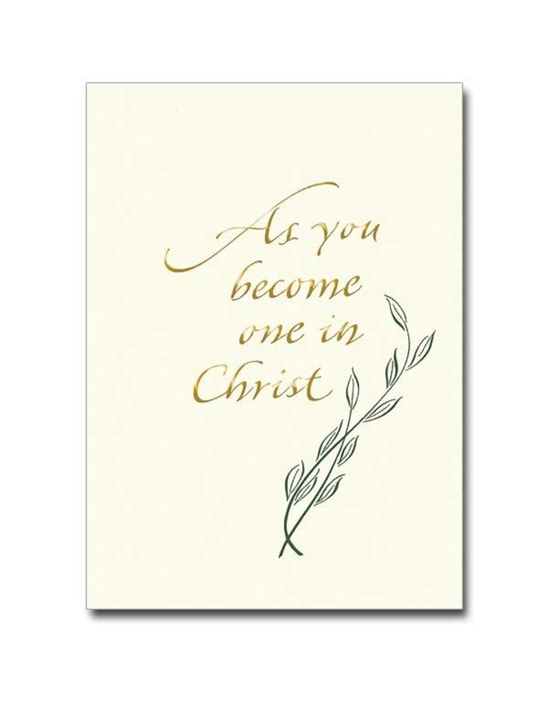 Altar + Home As You Become One in Christ Wedding Congratulations Card