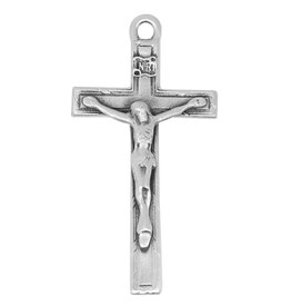 McVan Antique Silver Crucifix with 24" Chain
