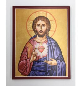 Icon:  Sacred Heart,  8 x 10" plaque