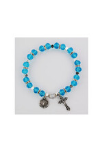 McVan Aqua Rosary Stretch Bracelet