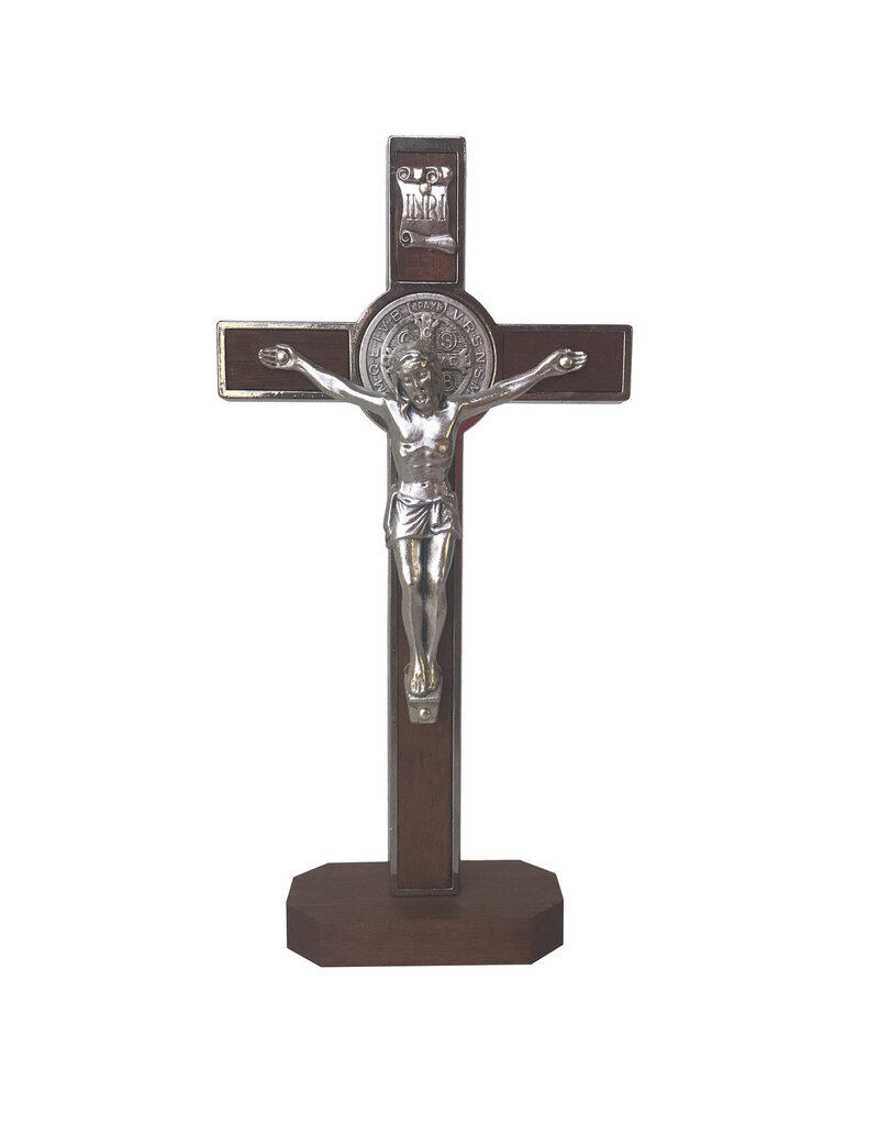 St. Benedict Medal Standing Wood Cross