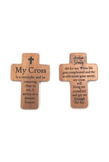 HJ Sherman 1 3/4" Pocket Cross with "My Cross" Prayer