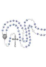 McVan 6mm Blue and White Flower Rosary