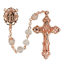 McVan 8mm Crystal Rose Gold Rosary