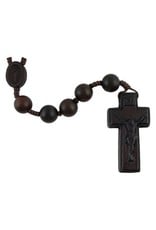 Sine Cera Dark Jujube Wood Rosary (8mm)