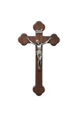 Sine Cera 10″ Walnut Wall Crucifix