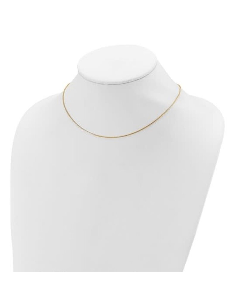 Leslie's 0.95mm Gold Plated Sterling Silver Box Adjustable Chain, 16-18"