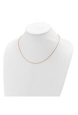 Leslie's 0.95mm Gold Plated Sterling Silver Box Adjustable Chain, 16-18"
