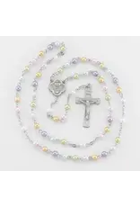 HMH Religious 6mm Round Multi-Color Bead New England Pewter Rosary