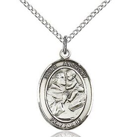 Bliss Manufacturing Sterling Silver St. Anthony of Padua medal With 20" Chain