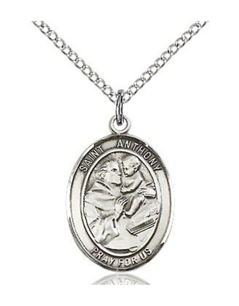 Bliss Manufacturing Sterling Silver St. Anthony of Padua medal With 20" Chain