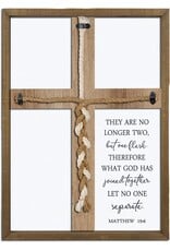 Matthew 19:6 What God Has Joined Together 15x10" Wood Sign - Wedding Gift