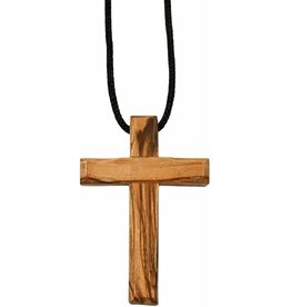 EarthWood 3" Olive Wood Cross on Cord