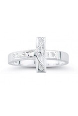 HMH Religious Sterling Silver Crucifix Ring Size 11