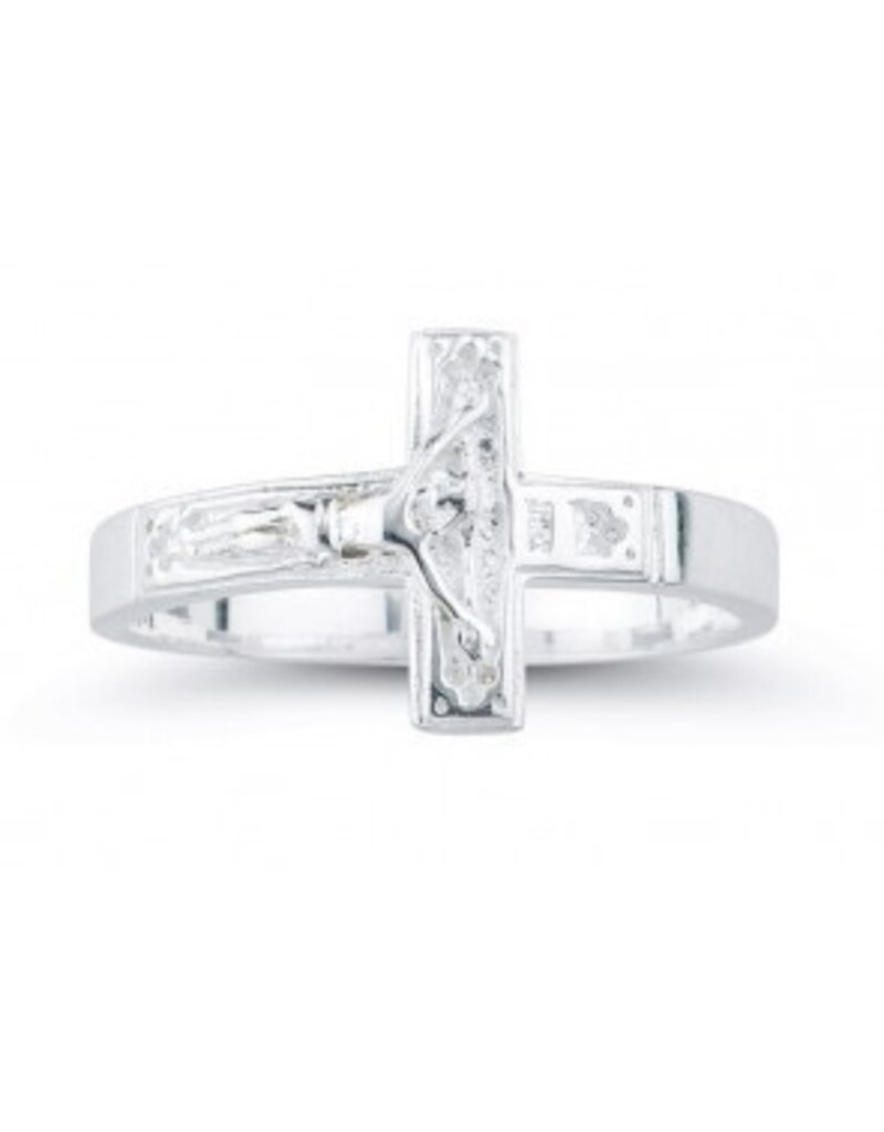 HMH Religious Sterling Silver Crucifix Ring Size 11